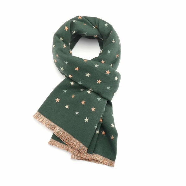 Reversible Stars Scarf - Green